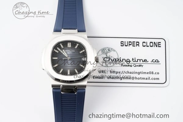 Nautilus 5711 1A PPF 1:1 Best Edition Blue Textured Dial on Blue Rubber Strap 324CS V WrinkleFree 8803