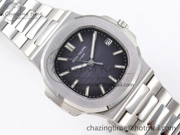Timeless Nautilus 5711 1A PPF 1:1 Best Edition Blue Gray Textured Dial on SS Bracelet Super Clone 26-330 V 8729