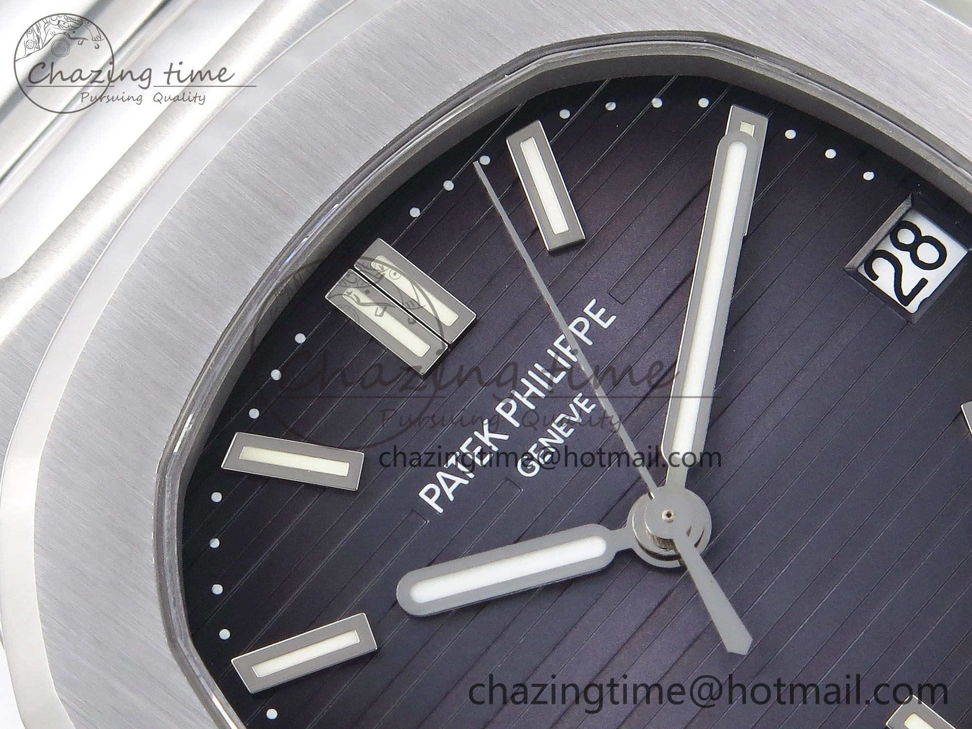 Timeless Nautilus 5711 1A PPF 1:1 Best Edition Blue Gray Textured Dial on SS Bracelet Super Clone 26-330 V 8729