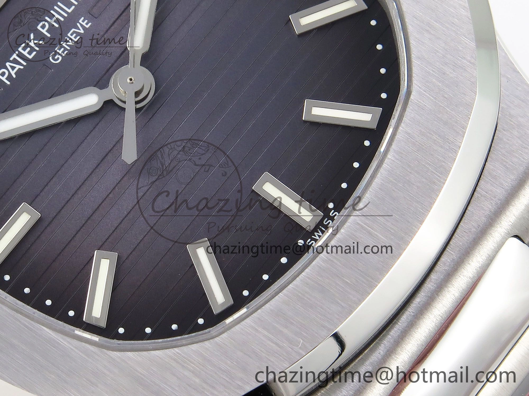 Timeless Nautilus 5711 1A PPF 1:1 Best Edition Blue Gray Textured Dial on SS Bracelet Super Clone 26-330 V 8729