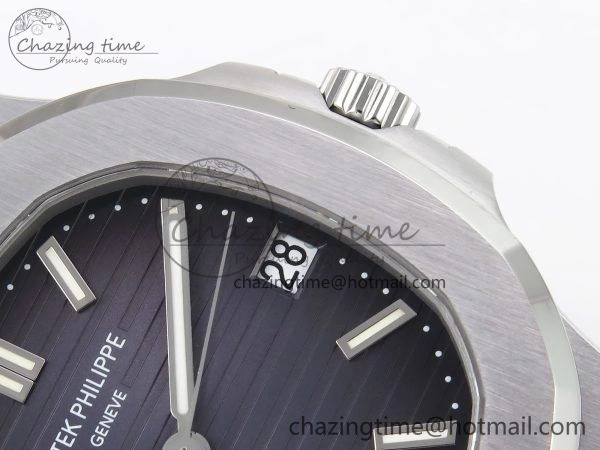 Timeless Nautilus 5711 1A PPF 1:1 Best Edition Blue Gray Textured Dial on SS Bracelet Super Clone 26-330 V 8729