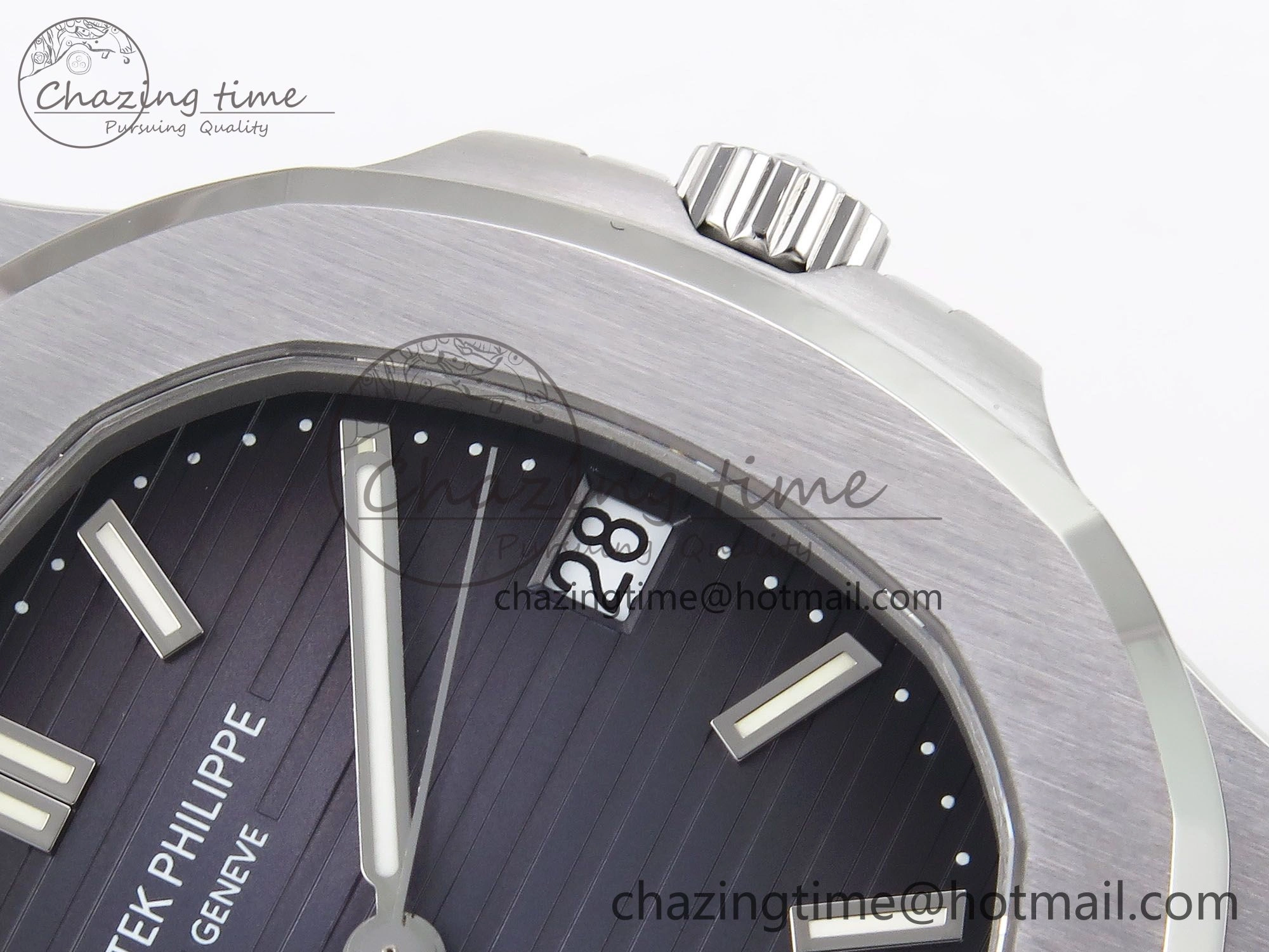 Timeless Nautilus 5711 1A PPF 1:1 Best Edition Blue Gray Textured Dial on SS Bracelet Super Clone 26-330 V 8729