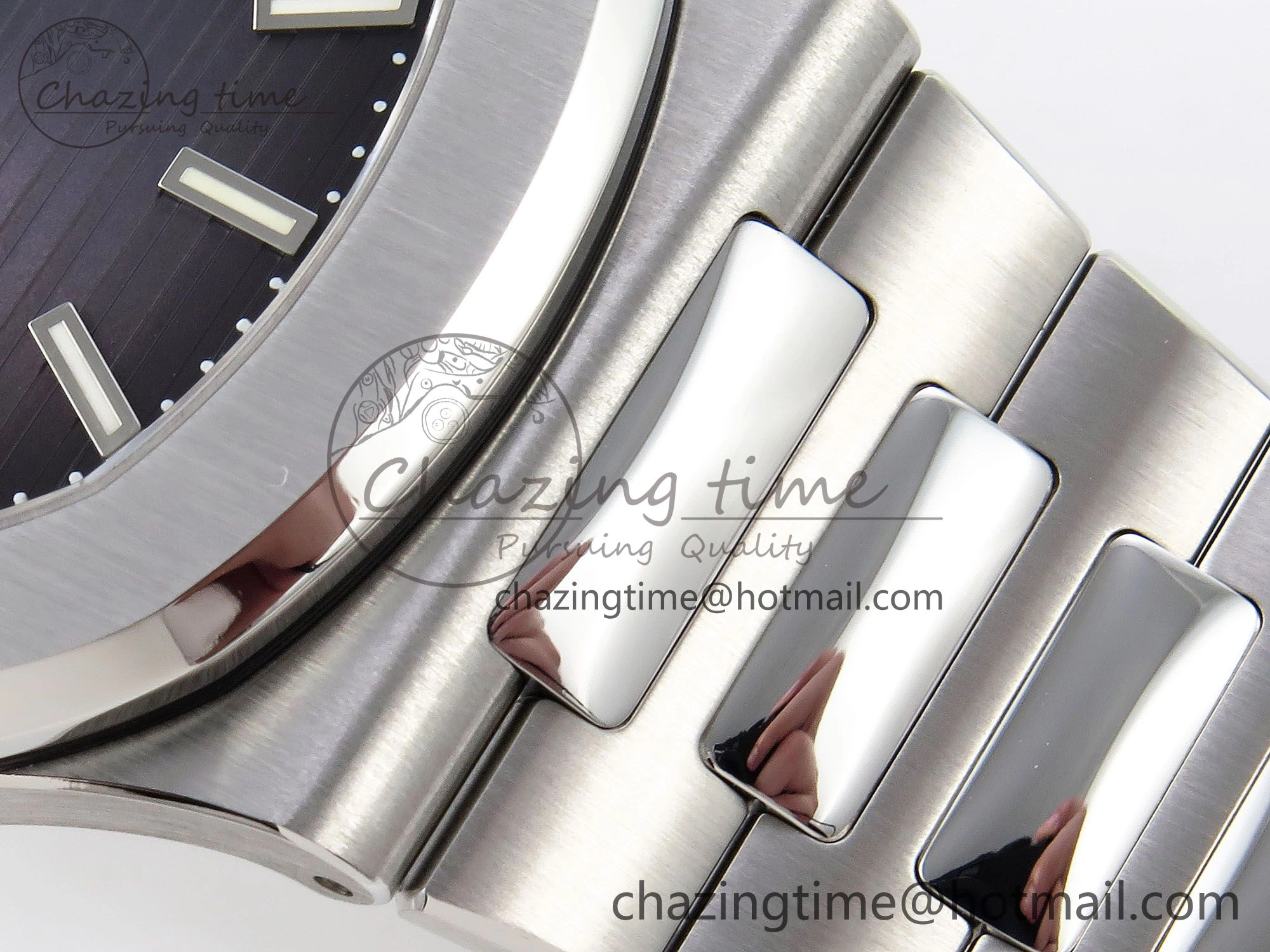 Timeless Nautilus 5711 1A PPF 1:1 Best Edition Blue Gray Textured Dial on SS Bracelet Super Clone 26-330 V 8729