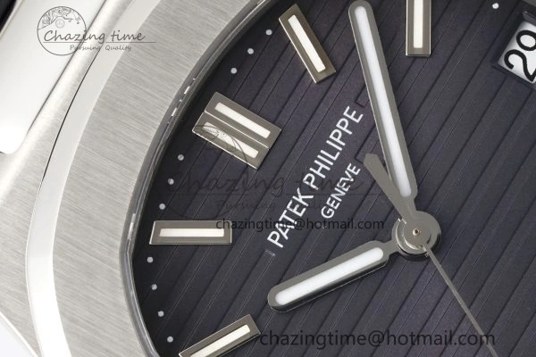 Nautilus 5711 1A PPF 1:1 Best Edition Gray Textured Dial on Black Rubber Strap 324CS V Youthful 8802
