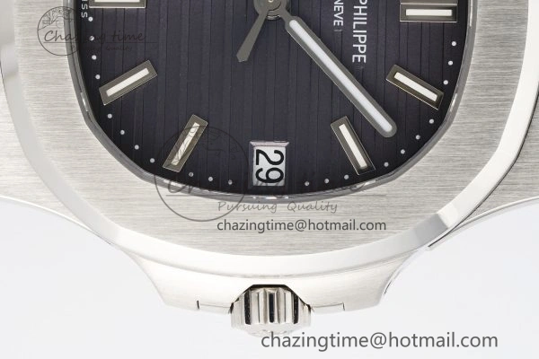 Nautilus 5711 1A PPF 1:1 Best Edition Gray Textured Dial on Black Rubber Strap 324CS V Youthful 8802