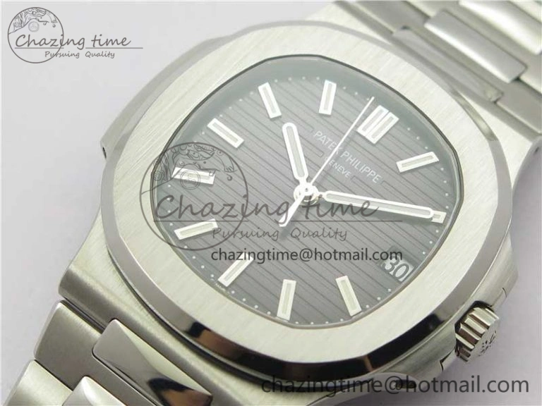 Nautilus 5711 1A PPF 1:1 Best Edition Gray Textured Dial on SS Bracelet 324CS (Free box) V Efficient 8936