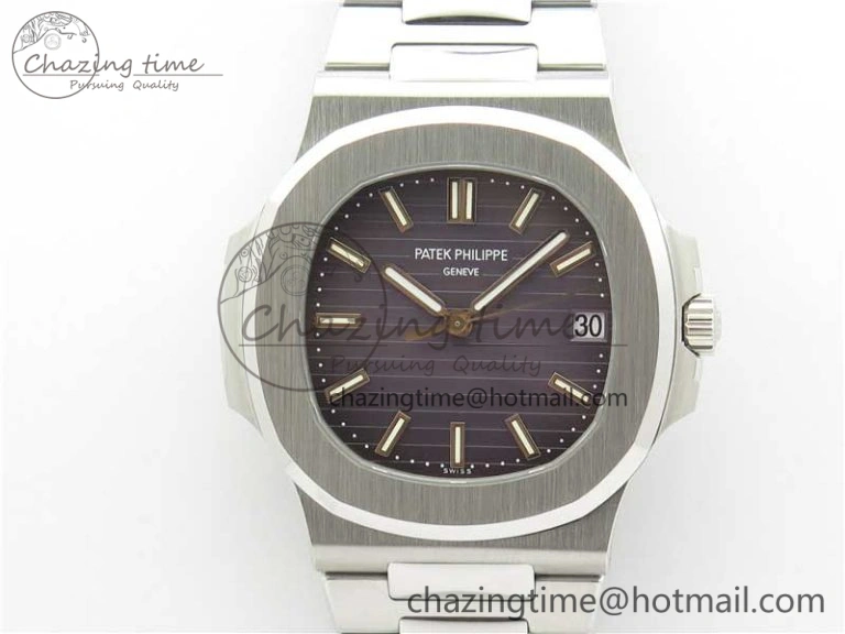 Nautilus 5711 1A PPF 1:1 Best Edition Gray Textured Dial on SS Bracelet 324CS (Free box) V Efficient 8936