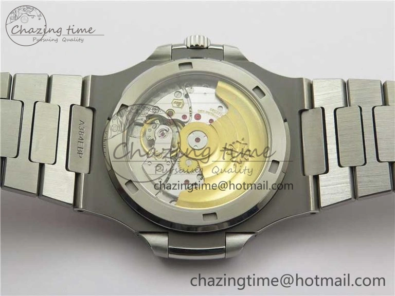 Nautilus 5711 1A PPF 1:1 Best Edition Green Textured Dial on SS Bracelet 324CS V Lightweight 8845