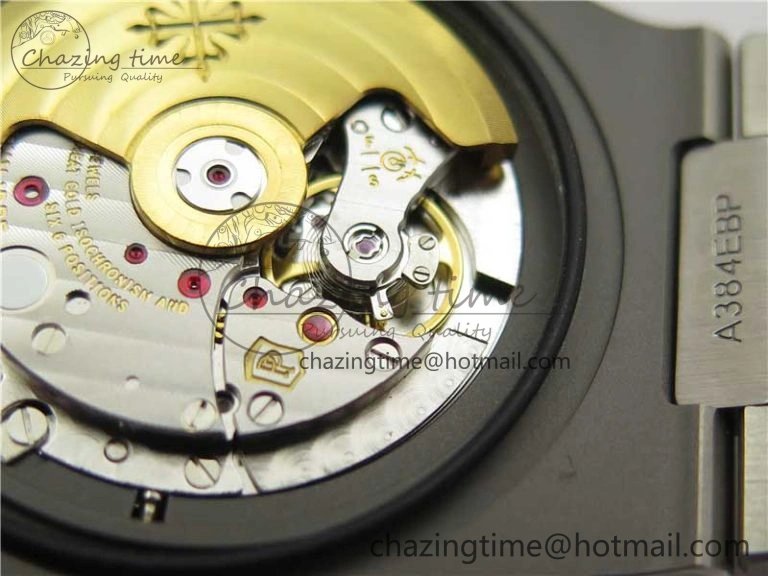 Nautilus 5711 1A PPF 1:1 Best Edition Green Textured Dial on SS Bracelet 324CS V Lightweight 8845