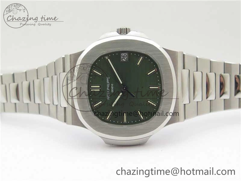 Nautilus 5711 1A PPF 1:1 Best Edition Green Textured Dial on SS Bracelet 324CS V Lightweight 8845