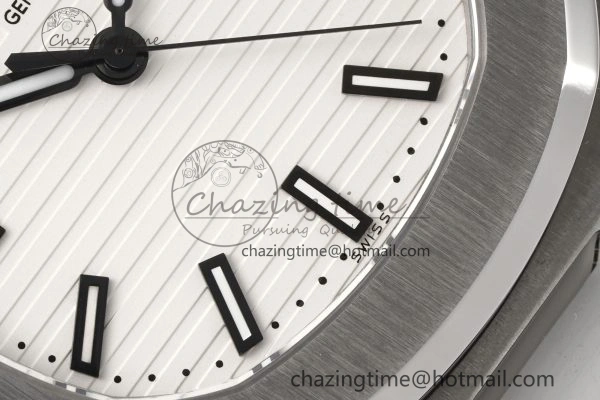 Supportive Nautilus 5711 1A PPF 1:1 Best Edition White Textured Dial on Black Rubber Strap 324CS V 8801