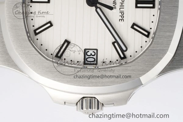 Supportive Nautilus 5711 1A PPF 1:1 Best Edition White Textured Dial on Black Rubber Strap 324CS V 8801