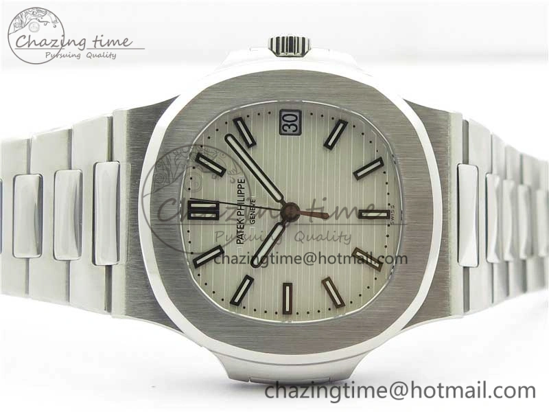 Nautilus 5711 1A PPF 1:1 Best Edition White Textured Dial on SS Bracelet 324CS V Lightweight 8934
