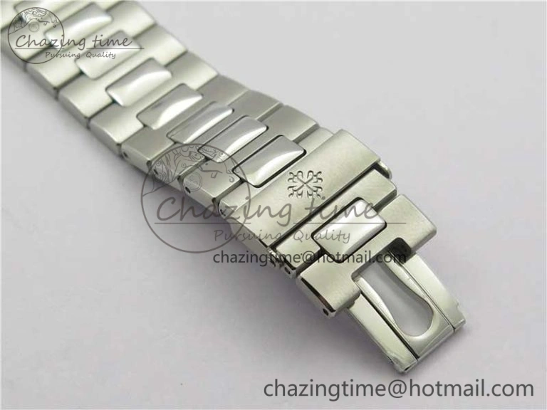 Nautilus 5711 1A PPF 1:1 Best Edition White Textured Dial on SS Bracelet 324CS V Lightweight 8934
