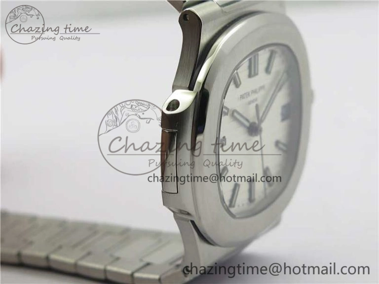 Nautilus 5711 1A PPF 1:1 Best Edition White Textured Dial on SS Bracelet 324CS V Lightweight 8934