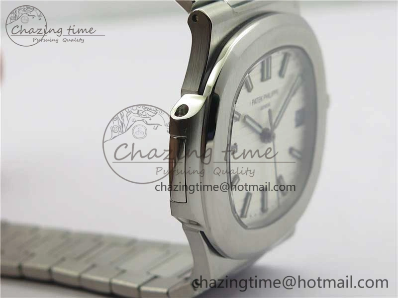Nautilus 5711 1A PPF 1:1 Best Edition White Textured Dial on SS Bracelet 324CS V Lightweight 8934