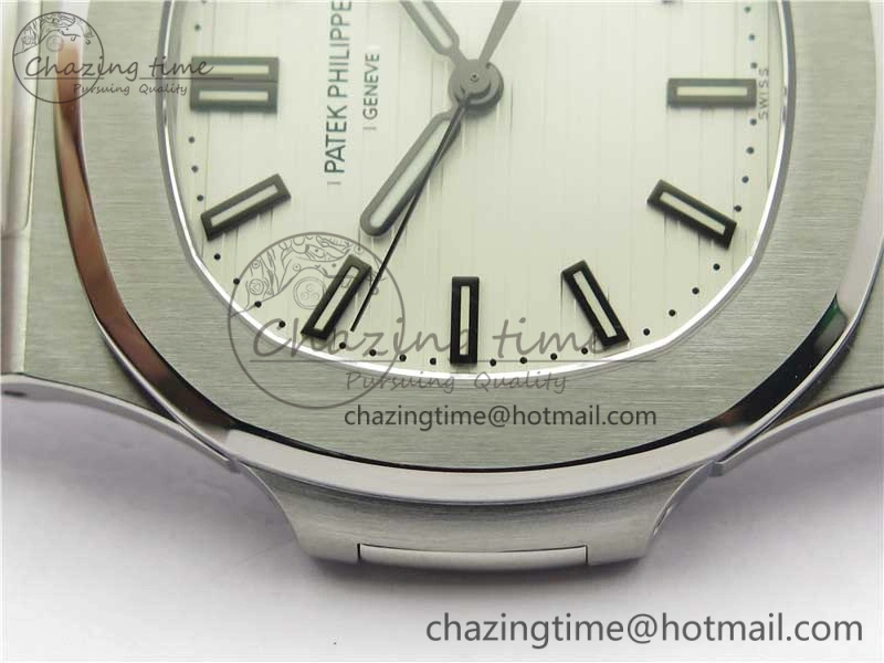 Nautilus 5711 1A PPF 1:1 Best Edition White Textured Dial on SS Bracelet 324CS V Lightweight 8934