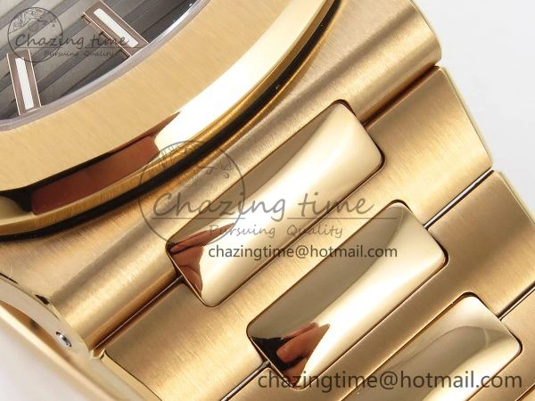 TimelessDesign Nautilus 5711 1R-001 RG PPF 1:1 Best Edition Brown Textured Dial on RG Bracelet Super Clone 26-330 V 8724