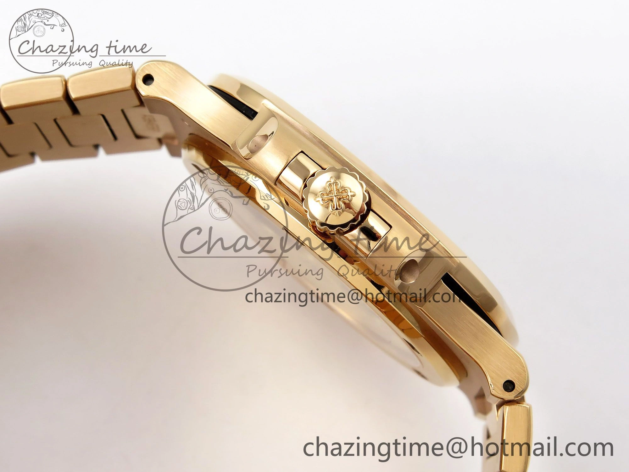 TimelessDesign Nautilus 5711 1R-001 RG PPF 1:1 Best Edition Brown Textured Dial on RG Bracelet Super Clone 26-330 V 8724