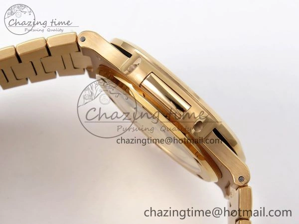 TimelessDesign Nautilus 5711 1R-001 RG PPF 1:1 Best Edition Brown Textured Dial on RG Bracelet Super Clone 26-330 V 8724