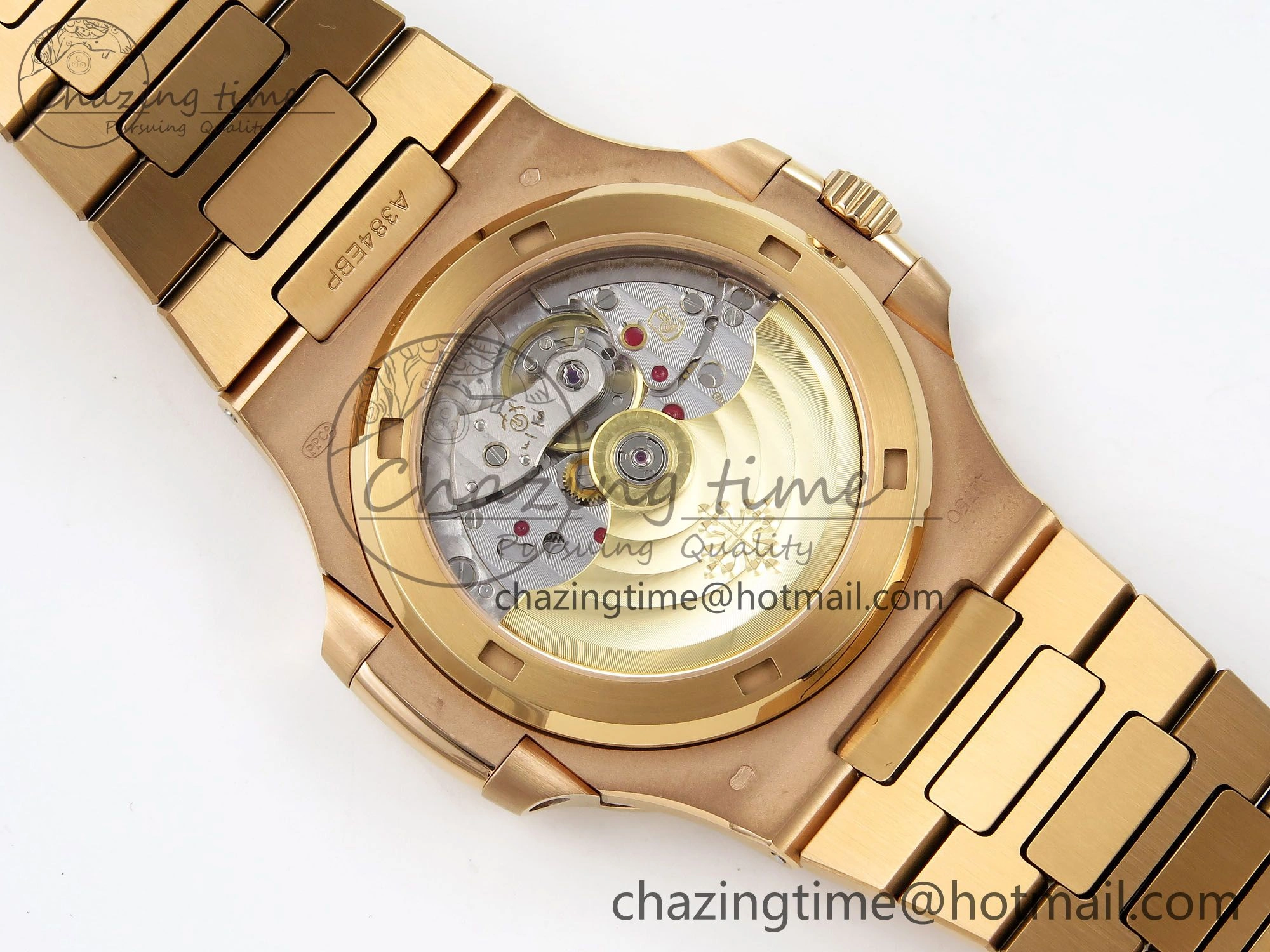 TimelessDesign Nautilus 5711 1R-001 RG PPF 1:1 Best Edition Brown Textured Dial on RG Bracelet Super Clone 26-330 V 8724