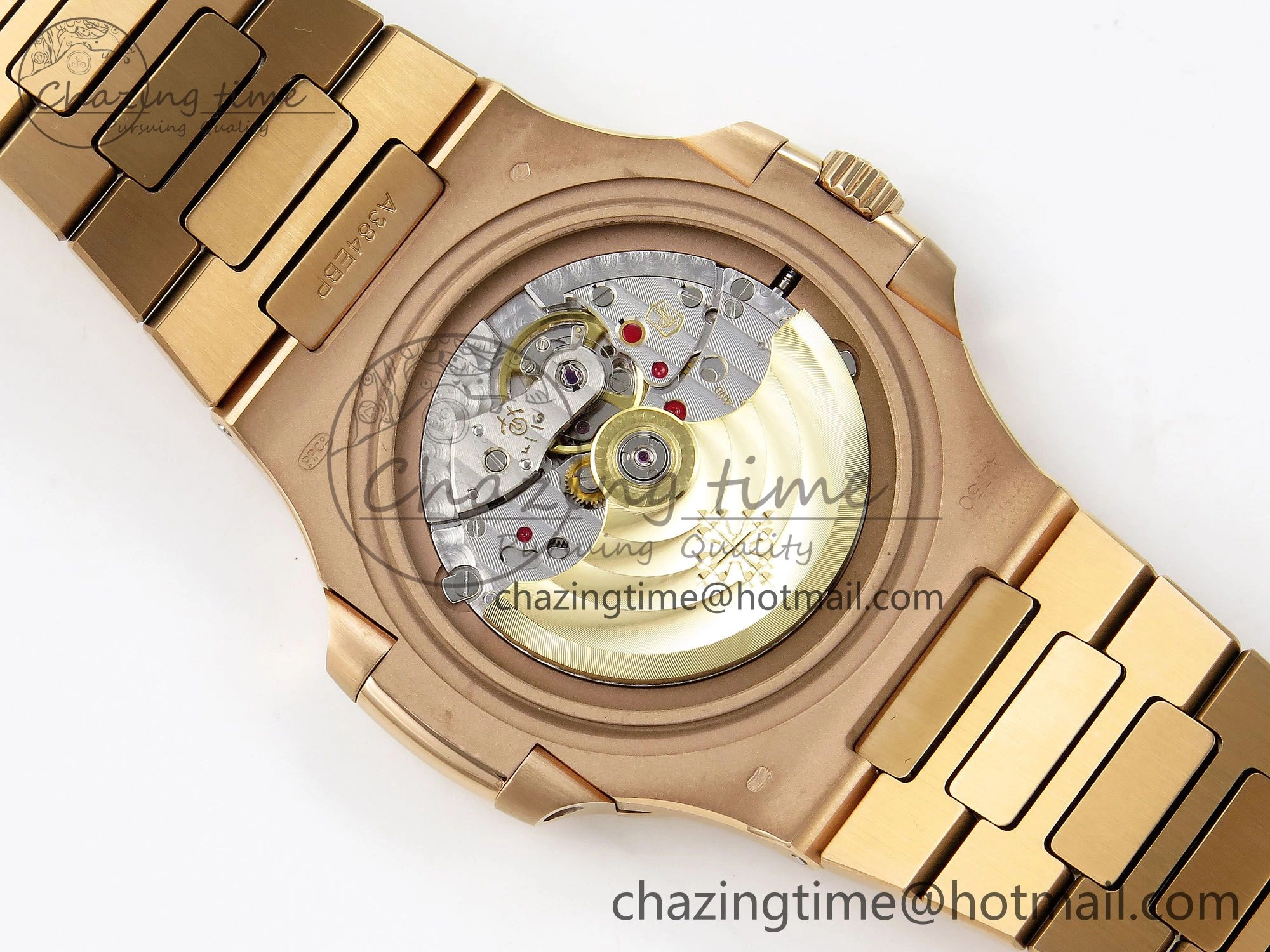 TimelessDesign Nautilus 5711 1R-001 RG PPF 1:1 Best Edition Brown Textured Dial on RG Bracelet Super Clone 26-330 V 8724