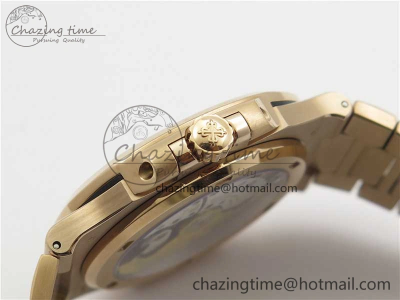 Effortless Nautilus 5711 1R GRF Best Edition Black Dial on RG Bracelet A324CS (Free box) V 8899