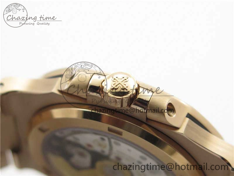 Effortless Nautilus 5711 1R GRF Best Edition Black Dial on RG Bracelet A324CS (Free box) V 8899