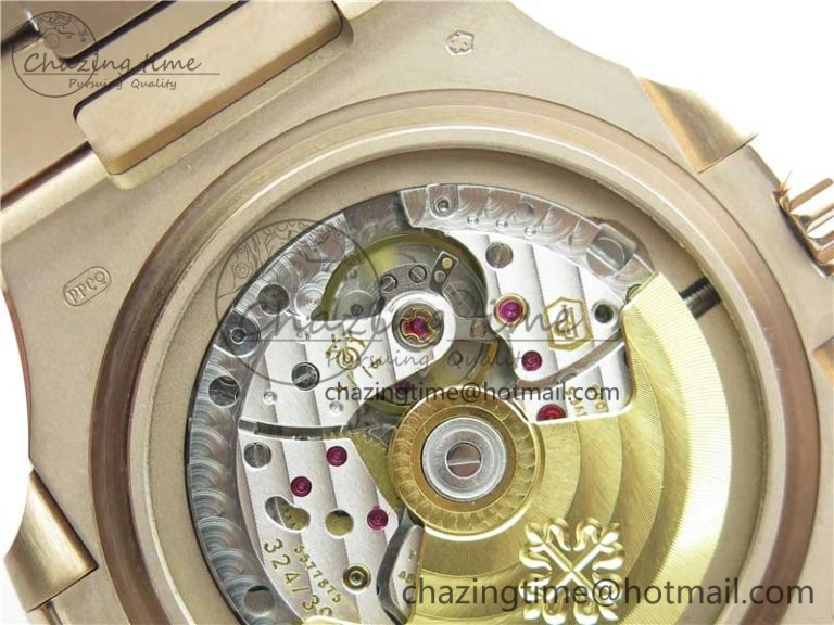 Effortless Nautilus 5711 1R GRF Best Edition Black Dial on RG Bracelet A324CS (Free box) V 8899