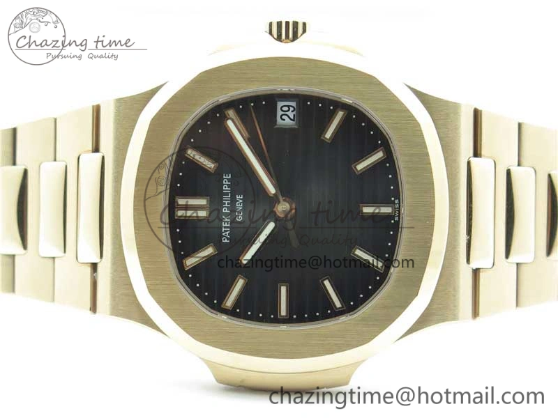 Effortless Nautilus 5711 1R GRF Best Edition Black Dial on RG Bracelet A324CS (Free box) V 8899