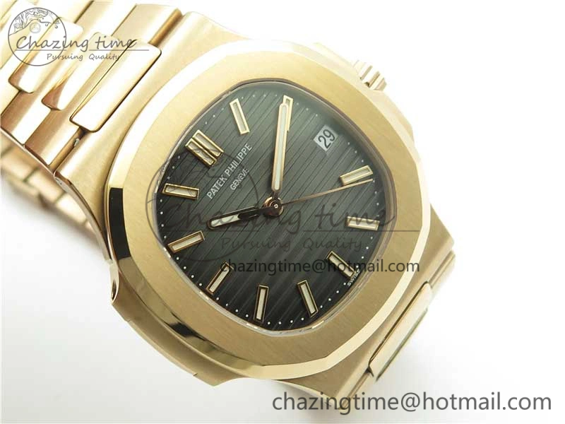 Effortless Nautilus 5711 1R GRF Best Edition Black Dial on RG Bracelet A324CS (Free box) V 8899