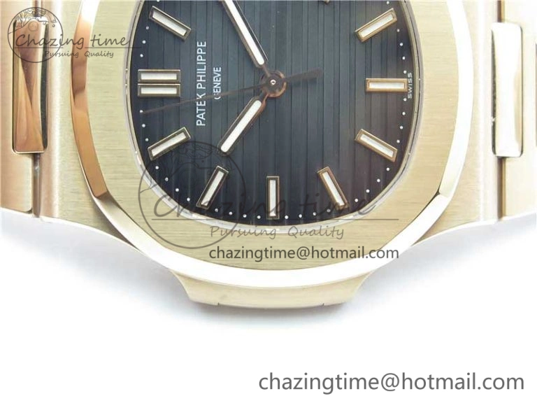 Effortless Nautilus 5711 1R GRF Best Edition Black Dial on RG Bracelet A324CS (Free box) V 8899