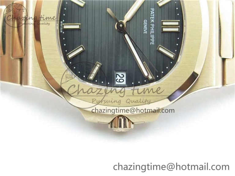 Effortless Nautilus 5711 1R GRF Best Edition Black Dial on RG Bracelet A324CS (Free box) V 8899