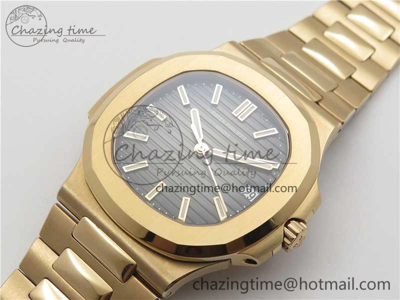 Effortless Nautilus 5711 1R GRF Best Edition Black Dial on RG Bracelet A324CS (Free box) V 8899