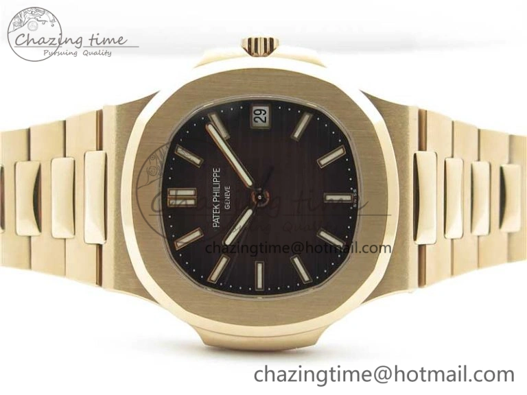 MultiPurpose Nautilus 5711 1R GRF Best Edition Brown Dial on RG Bracelet A324CS (Free box) V 8897