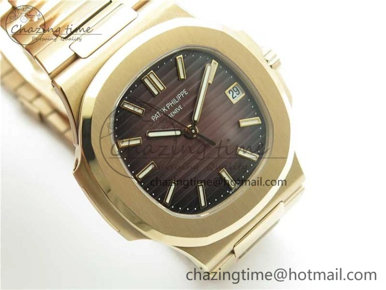 MultiPurpose Nautilus 5711 1R GRF Best Edition Brown Dial on RG Bracelet A324CS (Free box) V 8897