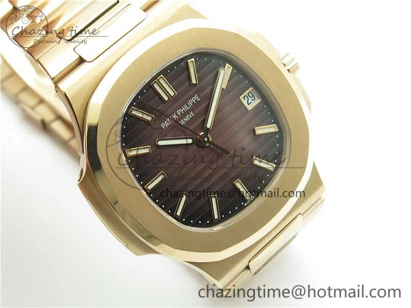 MultiPurpose Nautilus 5711 1R GRF Best Edition Brown Dial on RG Bracelet A324CS (Free box) V 8897