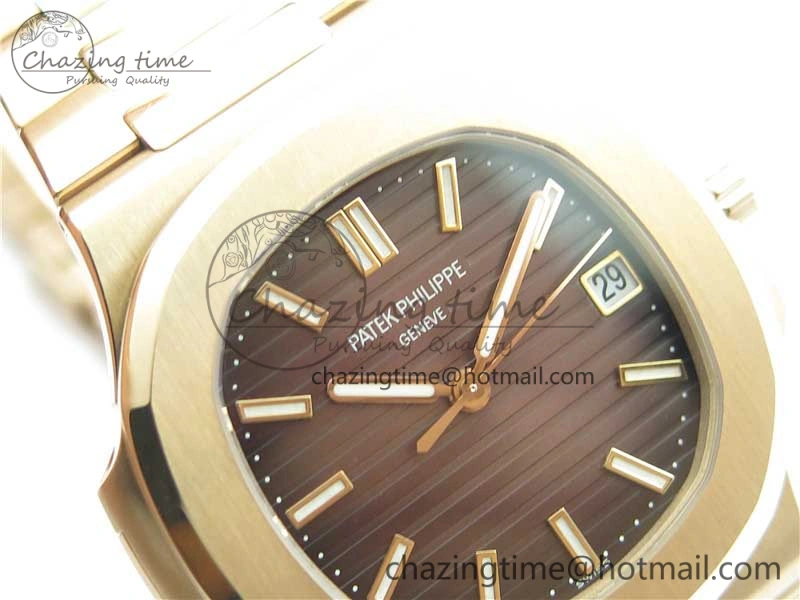 MultiPurpose Nautilus 5711 1R GRF Best Edition Brown Dial on RG Bracelet A324CS (Free box) V 8897