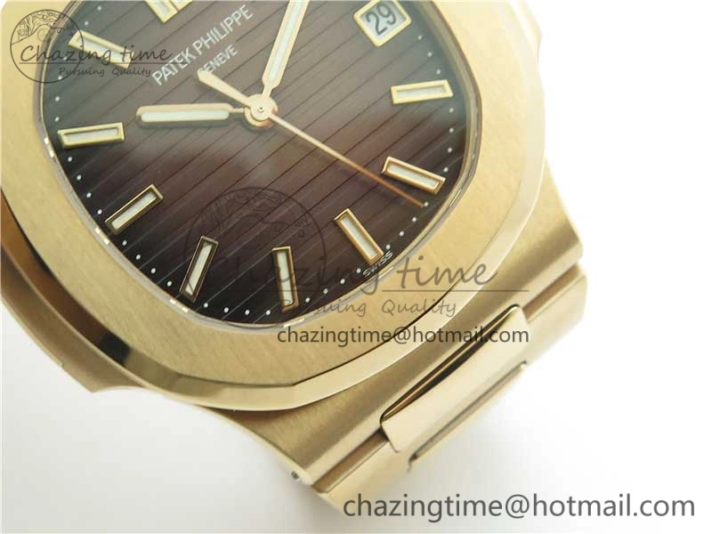 MultiPurpose Nautilus 5711 1R GRF Best Edition Brown Dial on RG Bracelet A324CS (Free box) V 8897