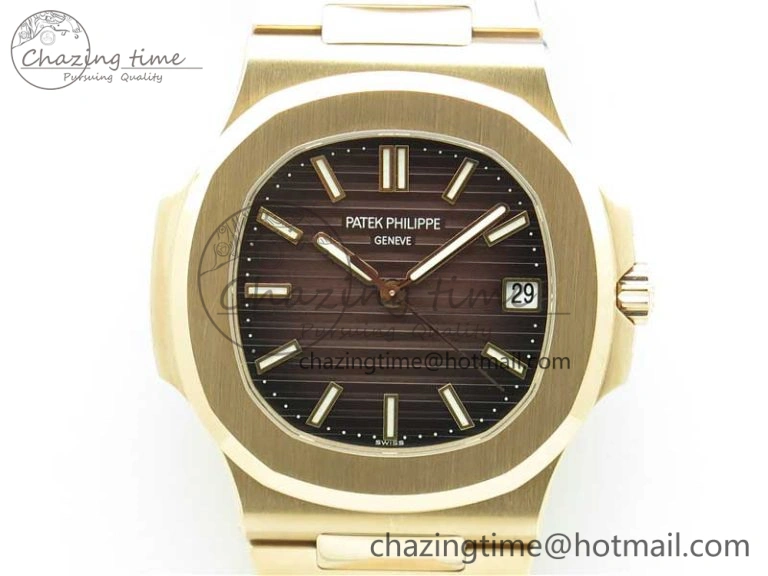 MultiPurpose Nautilus 5711 1R GRF Best Edition Brown Dial on RG Bracelet A324CS (Free box) V 8897