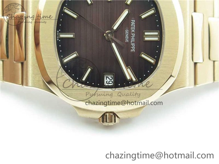 MultiPurpose Nautilus 5711 1R GRF Best Edition Brown Dial on RG Bracelet A324CS (Free box) V 8897