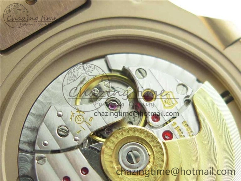 Sporty Nautilus 5711 1R PPF 1-1 Best Edition Gray Textured Dial on Brown Leather Strap 324CS (Free box) V 8933