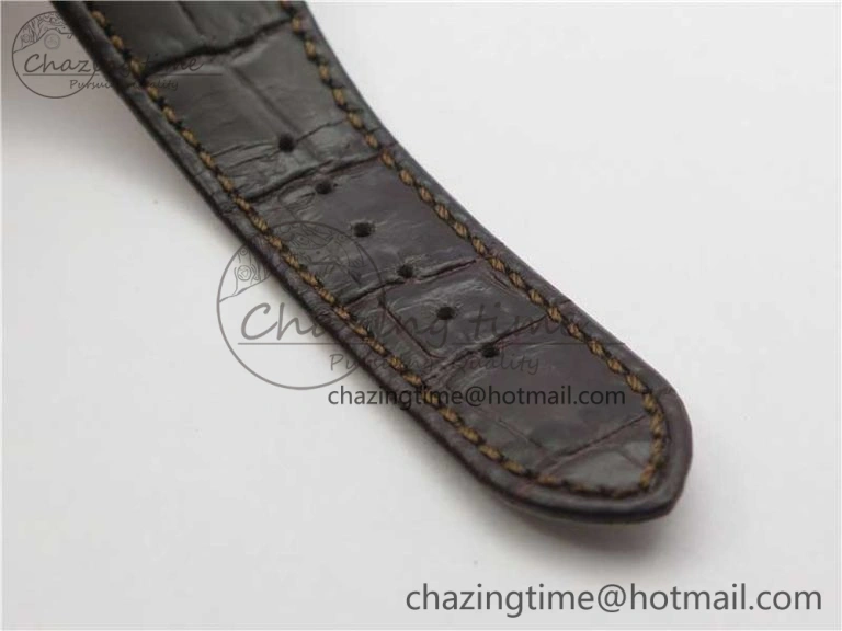 Sporty Nautilus 5711 1R PPF 1-1 Best Edition Gray Textured Dial on Brown Leather Strap 324CS (Free box) V 8933