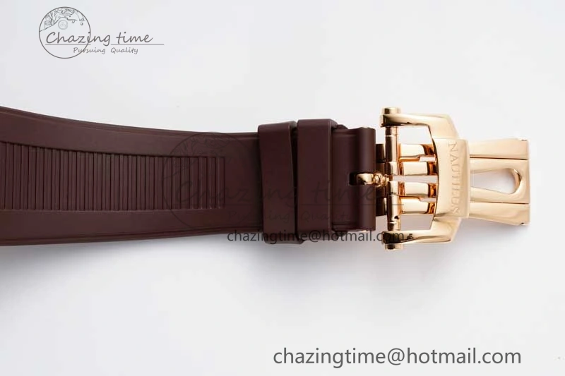 Nautilus 5711 1R PPF 1:1 Best Edition Brown Textured Dial on Brown Rubber Strap 324CS V MoistureWicking 8804