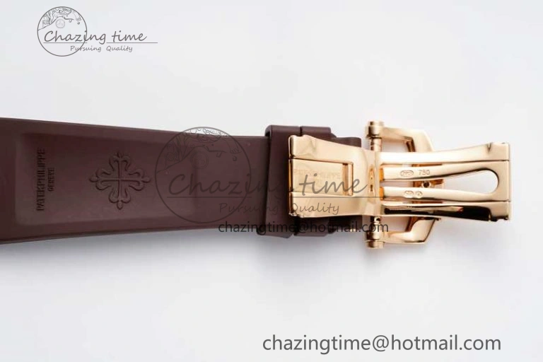 Nautilus 5711 1R PPF 1:1 Best Edition Brown Textured Dial on Brown Rubber Strap 324CS V MoistureWicking 8804