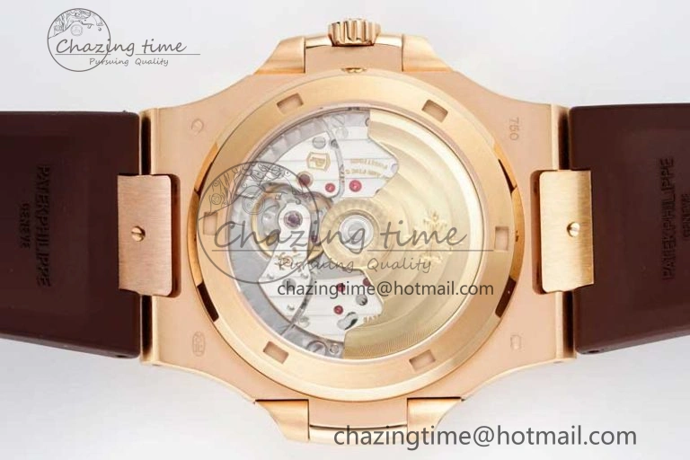 Nautilus 5711 1R PPF 1:1 Best Edition Brown Textured Dial on Brown Rubber Strap 324CS V MoistureWicking 8804