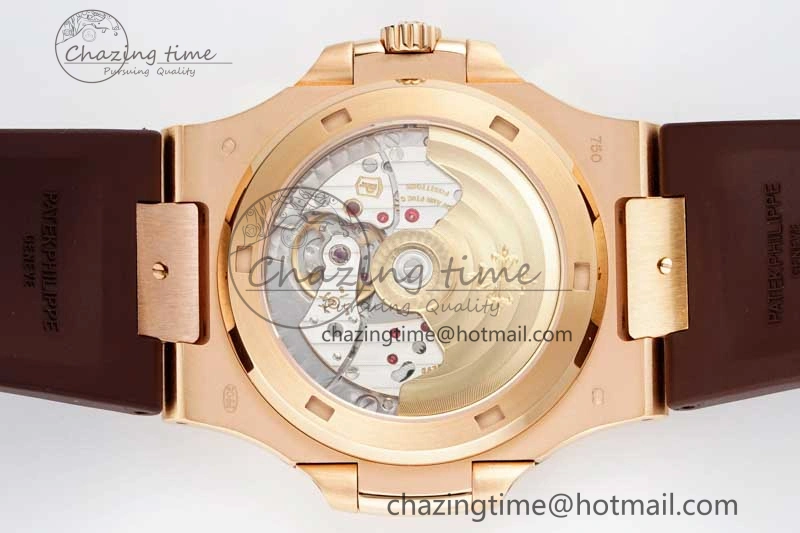Nautilus 5711 1R PPF 1:1 Best Edition Brown Textured Dial on Brown Rubber Strap 324CS V MoistureWicking 8804