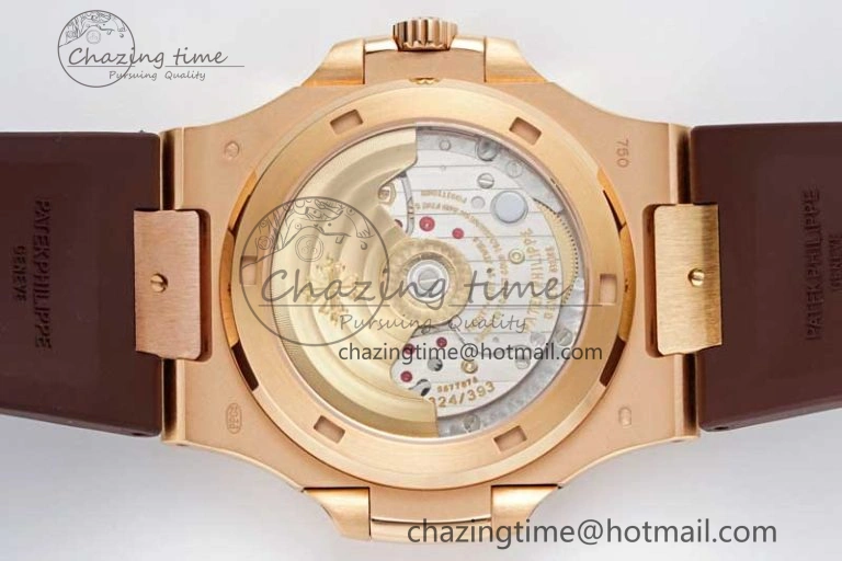 Nautilus 5711 1R PPF 1:1 Best Edition Brown Textured Dial on Brown Rubber Strap 324CS V MoistureWicking 8804