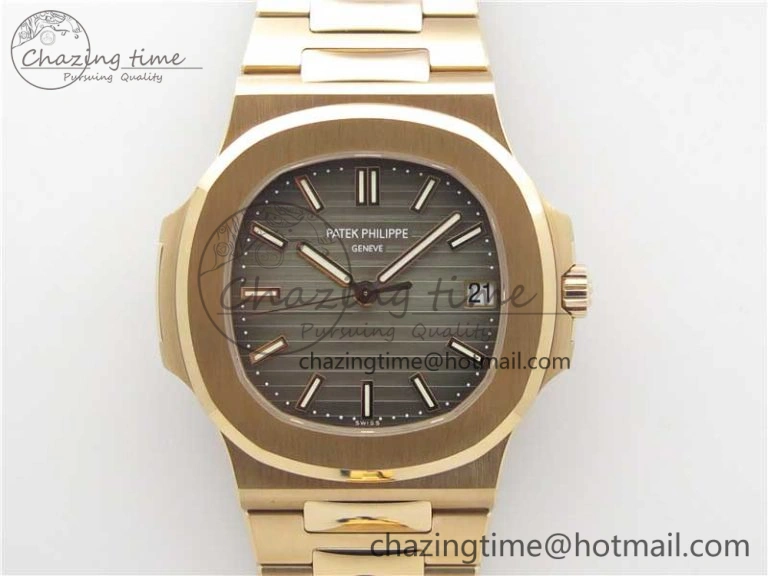 NewStyle Nautilus 5711 1R PPF 1:1 Best Edition Brown Textured Dial on RG Bracelet 324CS (Free box) 8962