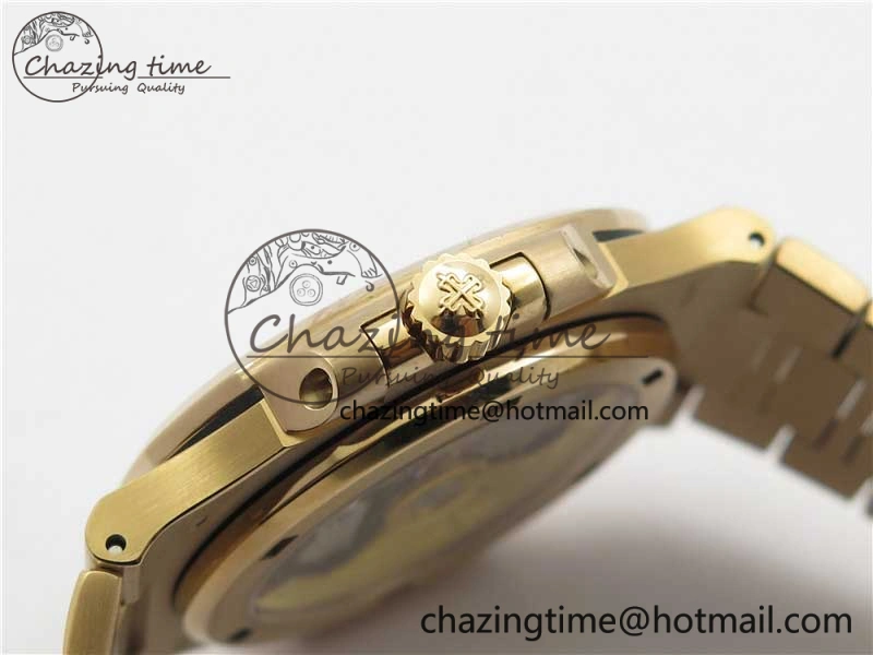 Nautilus 5711 1R PPF 1:1 Best Edition Gray Dial Diamonds Bezel on RG Bracelet 324CS (Free box) V EasyMatch 8906